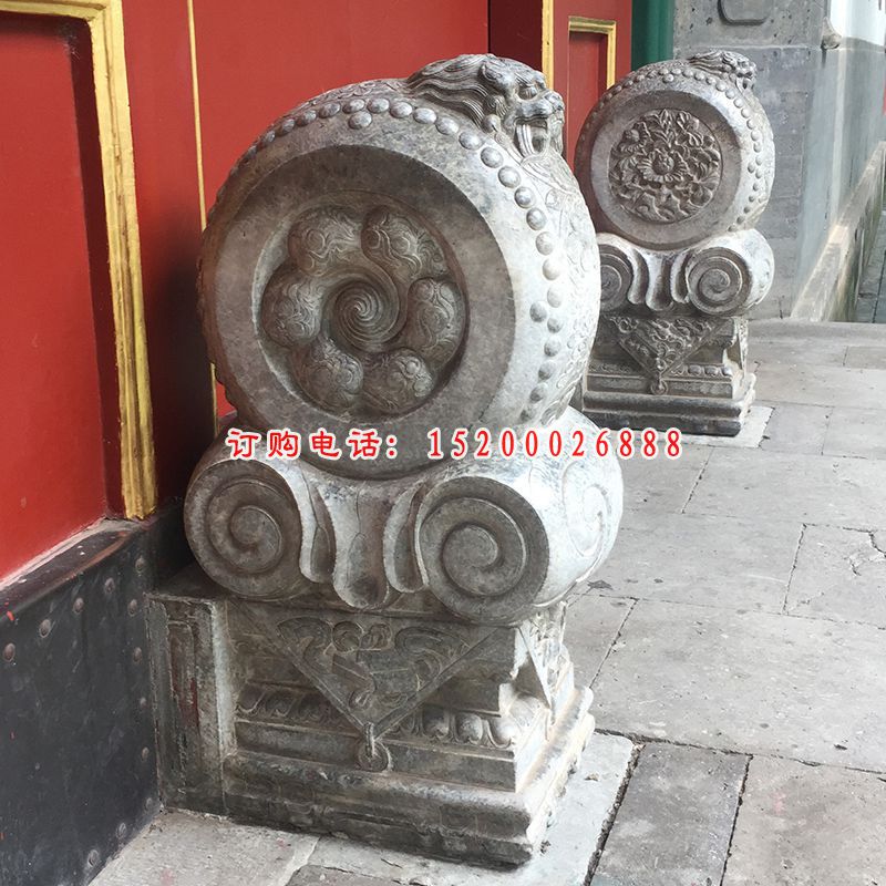 狮子门墩，抱鼓石 (2)