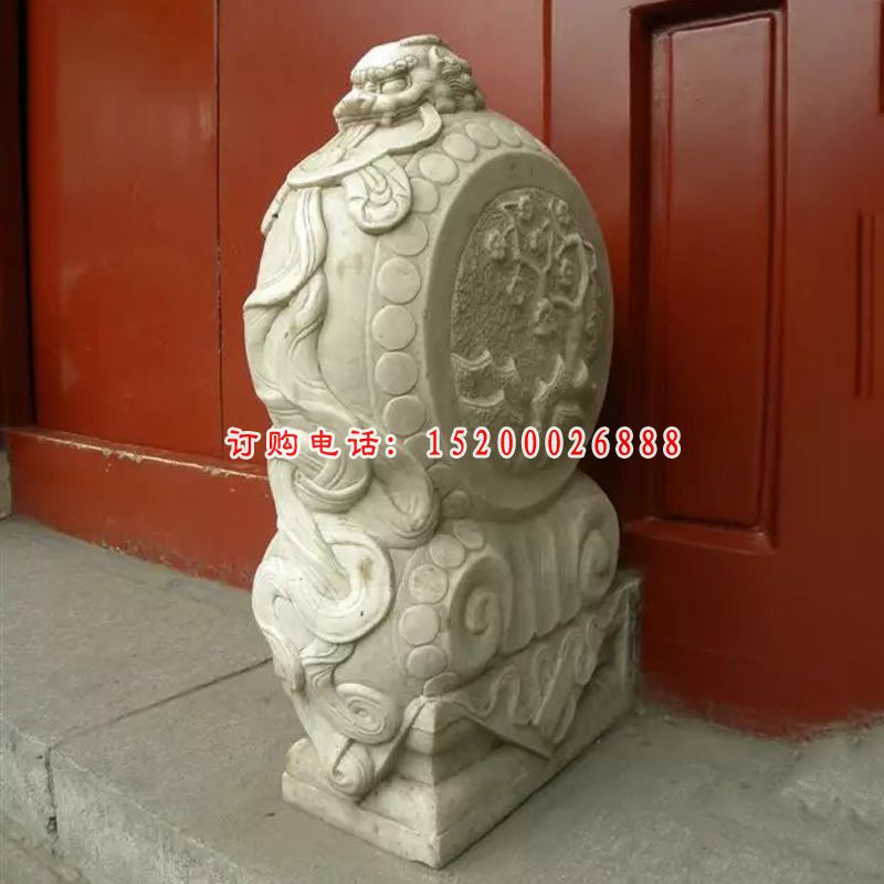 石抱鼓，石门墩，狮子门墩 (1)