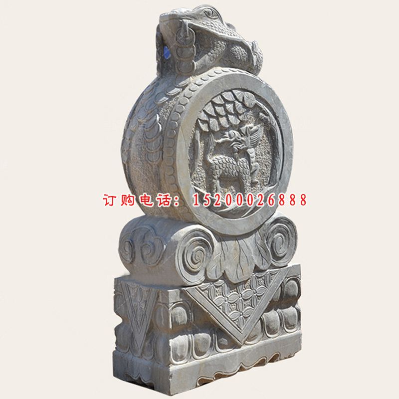 石门墩雕塑，金蟾抱鼓石