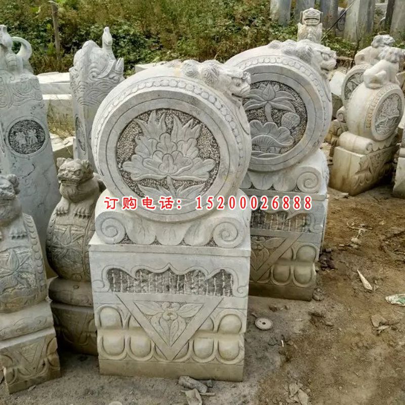 石雕门墩，大理石门墩(2)