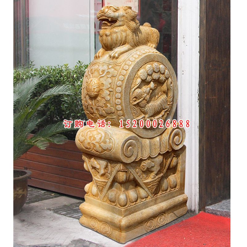 石雕门墩，酒店门口石雕