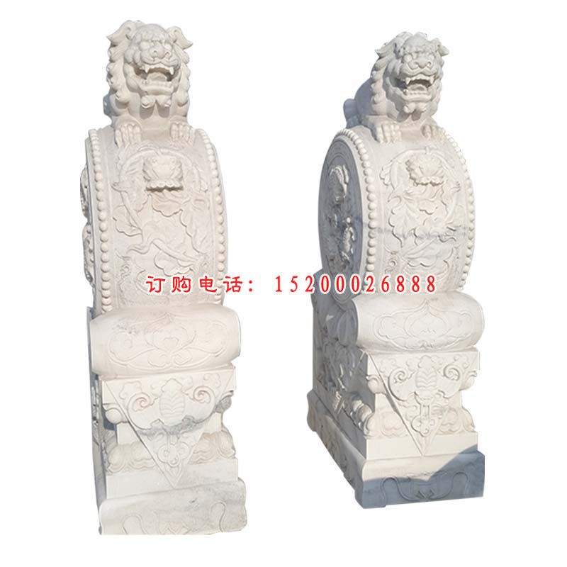仿古抱鼓石雕塑 门墩石雕 (1)