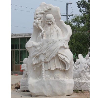 寿星石雕，汉白玉寿星雕塑
