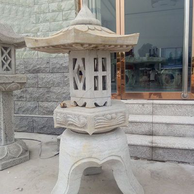 大理石宫灯  石雕小区景观摆件 