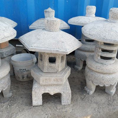大理石小型宫灯  石雕小区景观雕塑