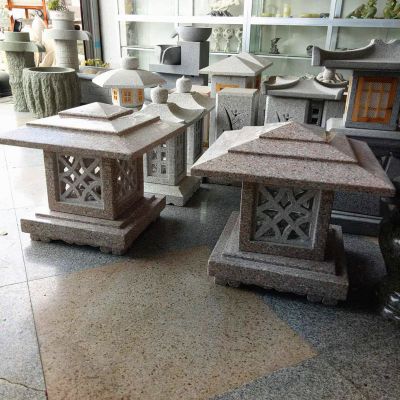 古代宫灯石雕 大理石灯