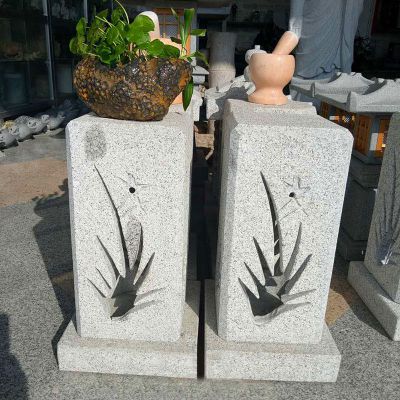镂空兰花浮雕灯 大理石照明灯 