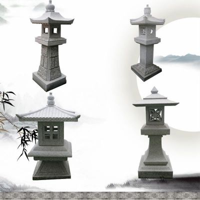 青石宫灯   石雕广场景观雕塑