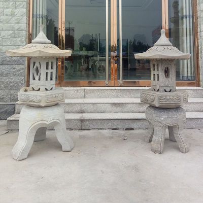 青石宫灯   石雕小区景观摆件