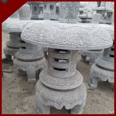 青石宫灯  石雕小区景观雕塑