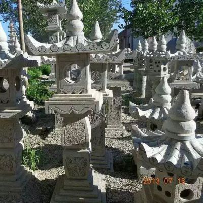 石灯，大理石石灯雕塑 
