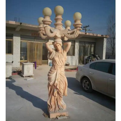 石灯，西方人物石灯
