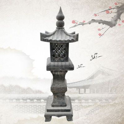 青石庭院石灯景观雕塑
