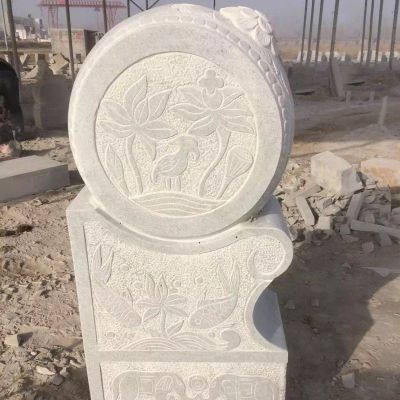 空白大理石门墩石雕 门口抱鼓石 