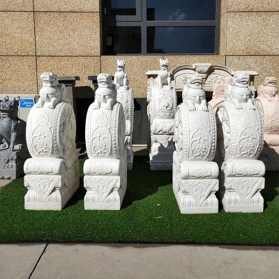 大象浮雕抱鼓石 仿古门墩石雕  