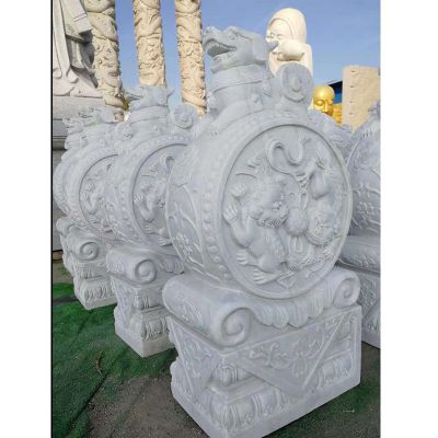 汉白玉抱鼓石 门墩石雕