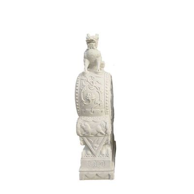 汉白玉莲花抱鼓   石雕庭院抱鼓雕塑 