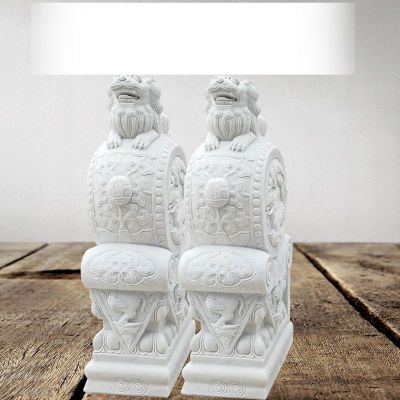 汉白玉莲花抱鼓   石雕庭院抱鼓雕塑 