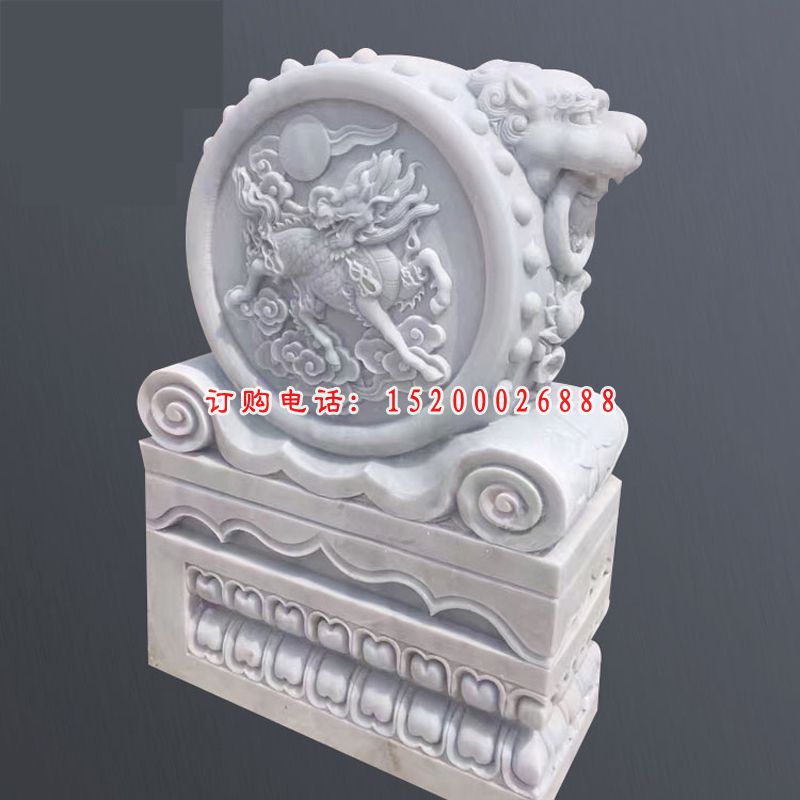 麒麟浮雕抱鼓 (2)
