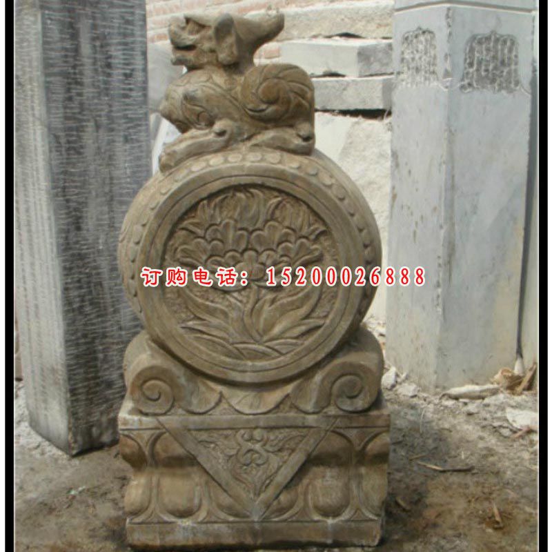 仿古抱鼓石雕塑，石景观雕塑 (3)