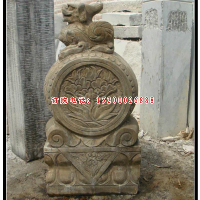 仿古抱鼓石雕塑，石景观雕塑 (2)