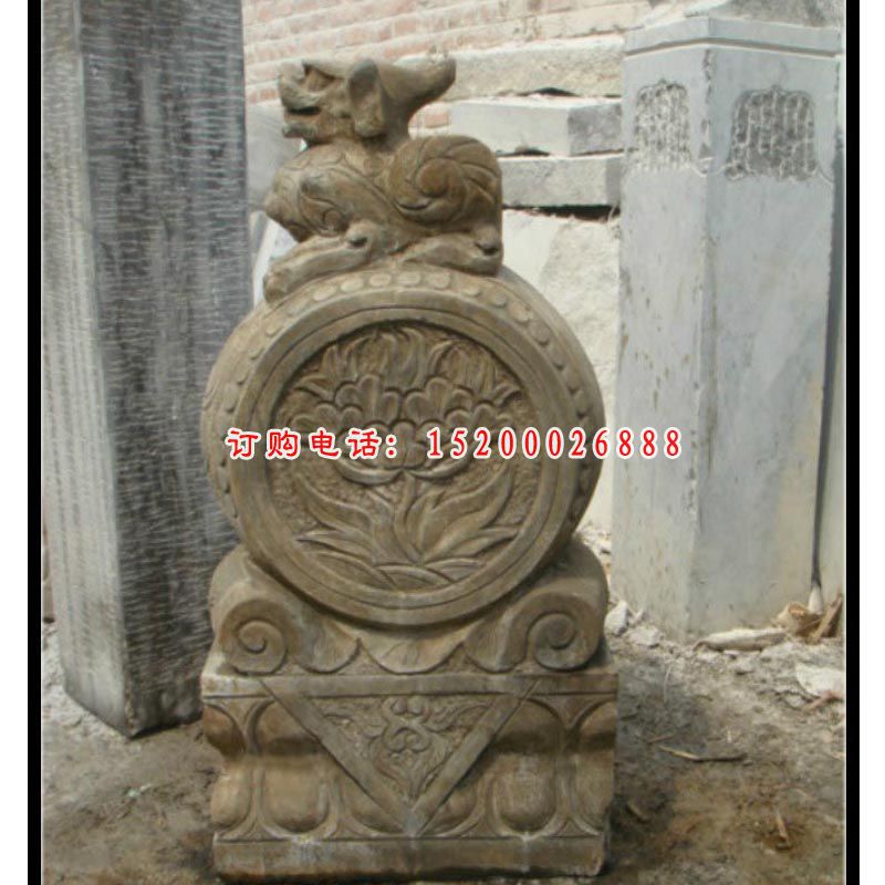 仿古抱鼓石雕塑，石景观雕塑
