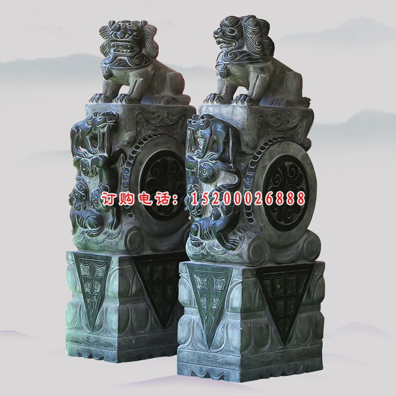 石狮门墩，庭院门口摆件石雕