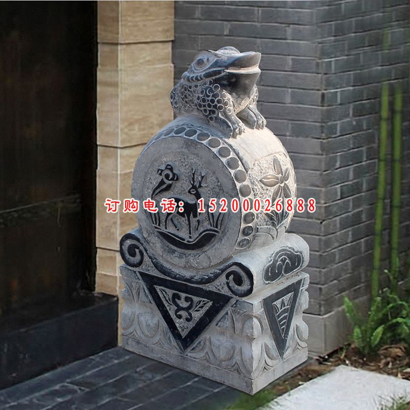 招财金蟾抱鼓石