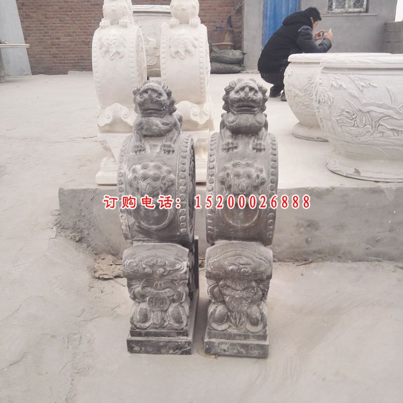 青石抱鼓石，狮子石门墩，仿古石门墩 (1)