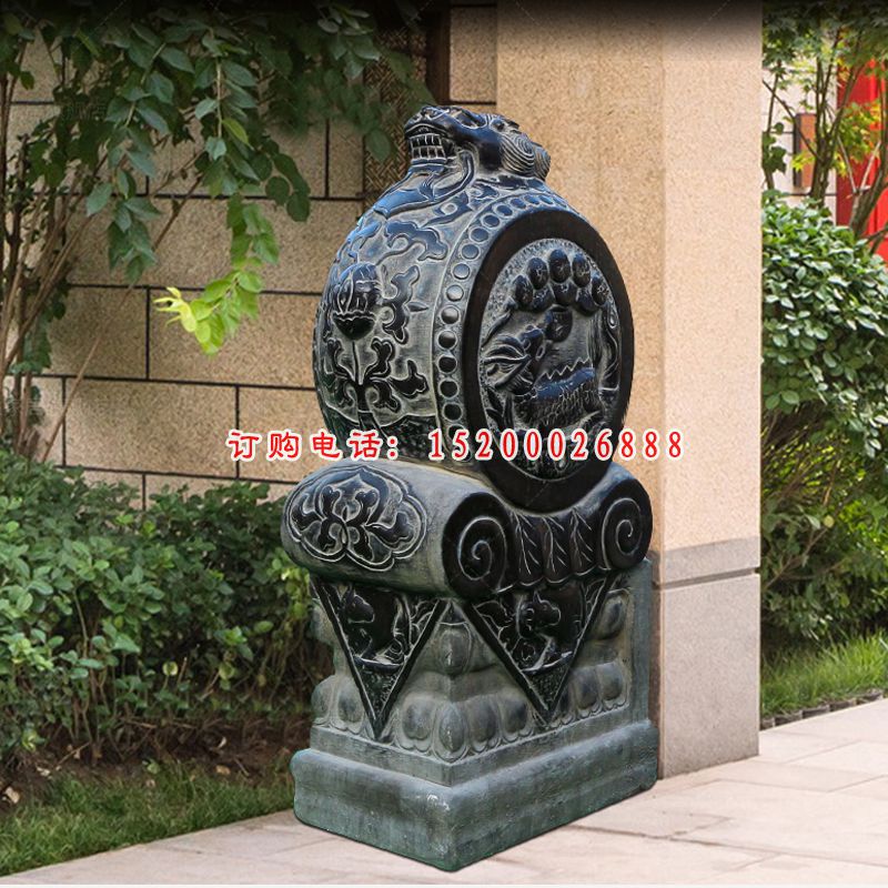 仿古抱鼓石，公园景观石雕