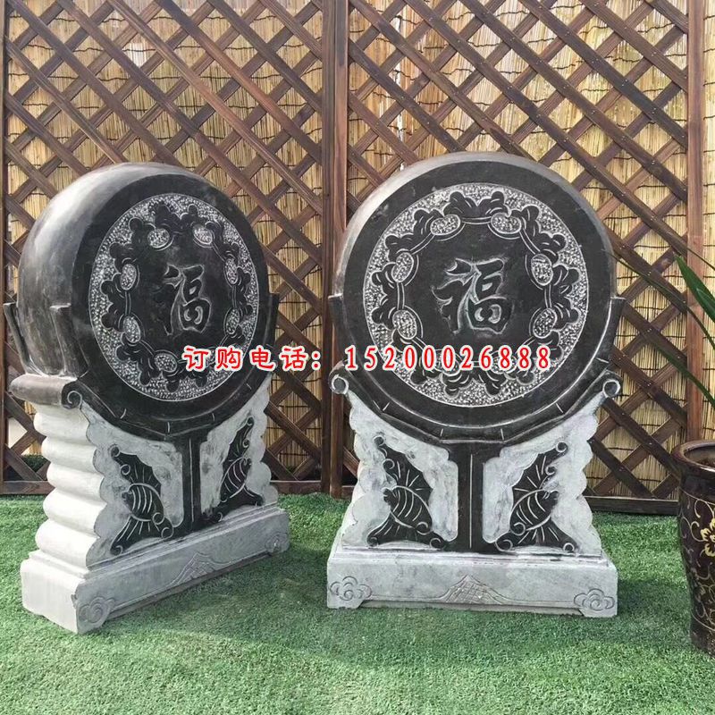 仿古门墩雕塑，石抱鼓