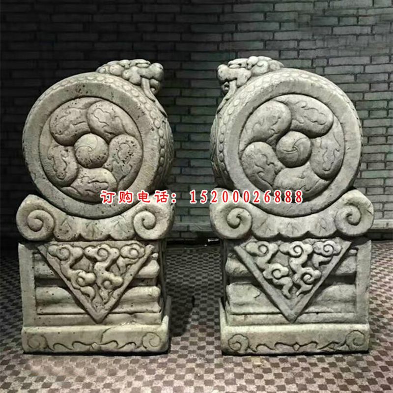 仿古门墩石雕  门口抱鼓石 (4)