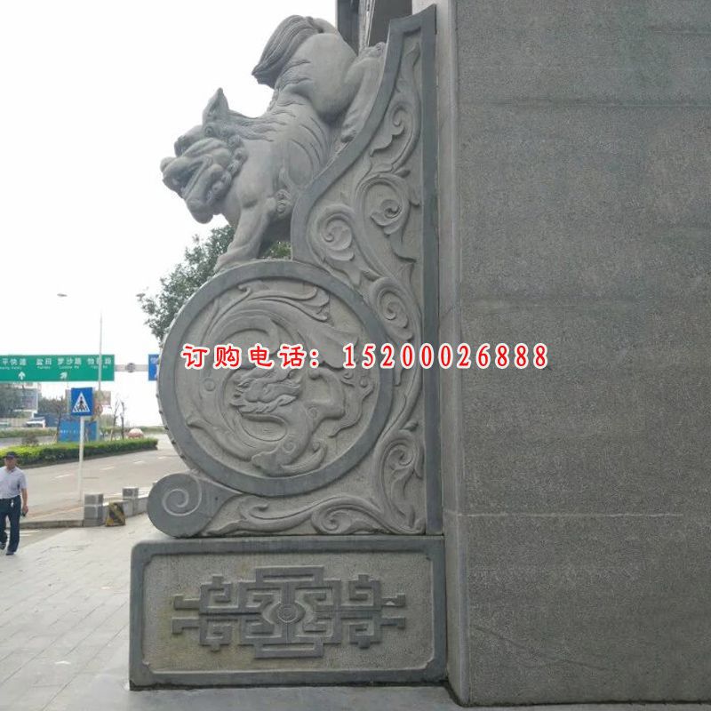 仿古石雕门墩，抱鼓石，门鼓 (2)