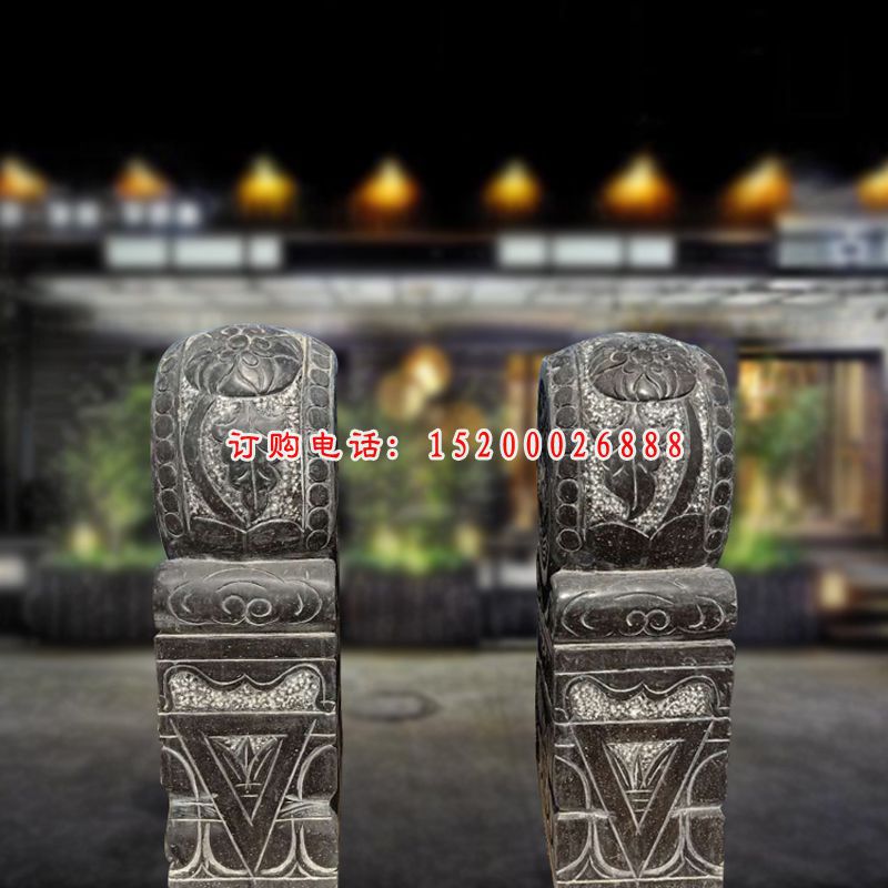 仿古石门墩雕塑，公园景观石雕