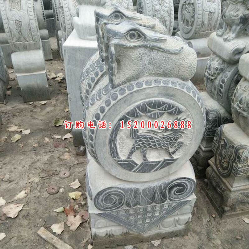 青石仿古门墩石雕 门口抱鼓石 (3)