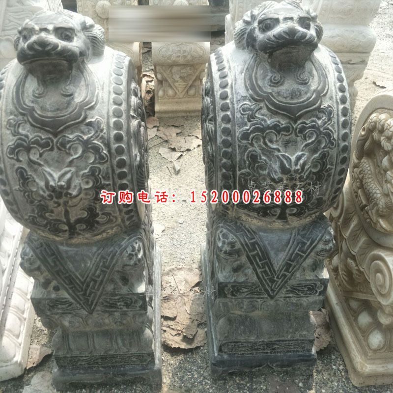 青石抱鼓  石雕小区抱鼓石