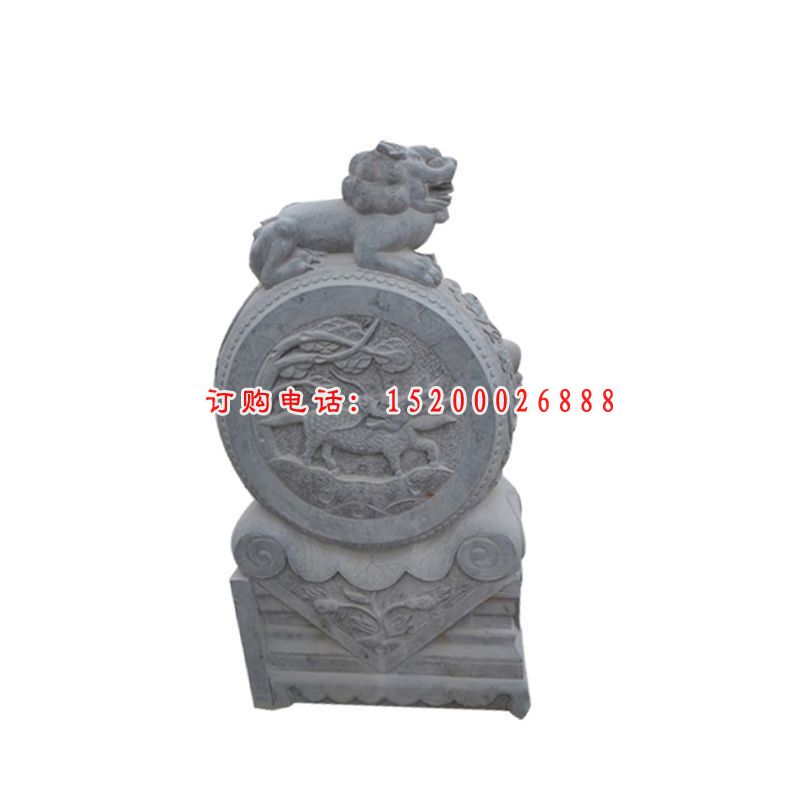 青石仿古门墩石雕 门口抱鼓石 (9)
