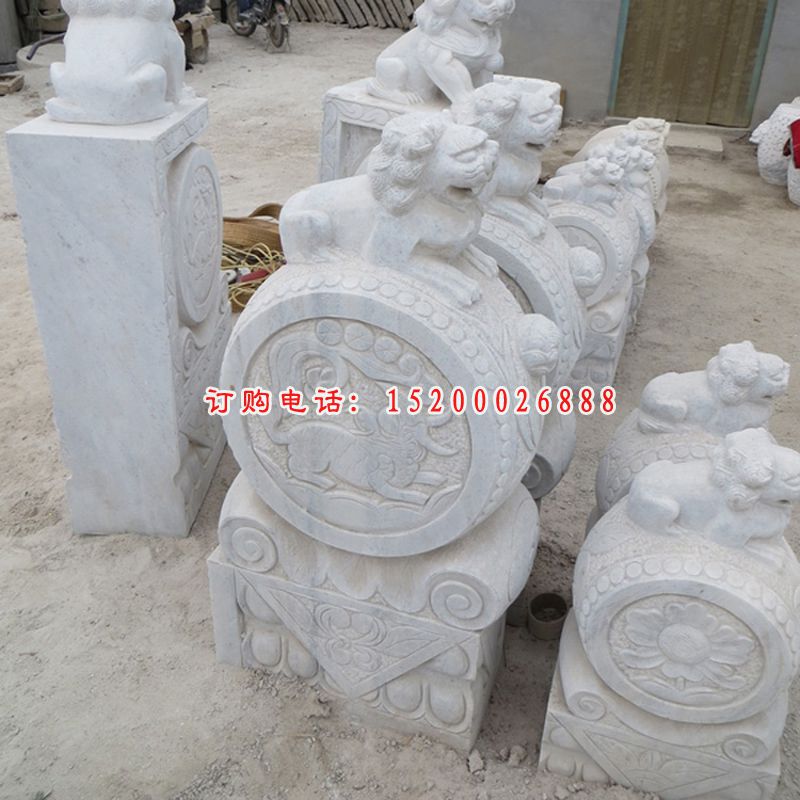 青石仿古门墩石雕 门口抱鼓石 (5)