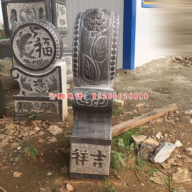 青石吉祥抱鼓  石雕庭院门口雕塑