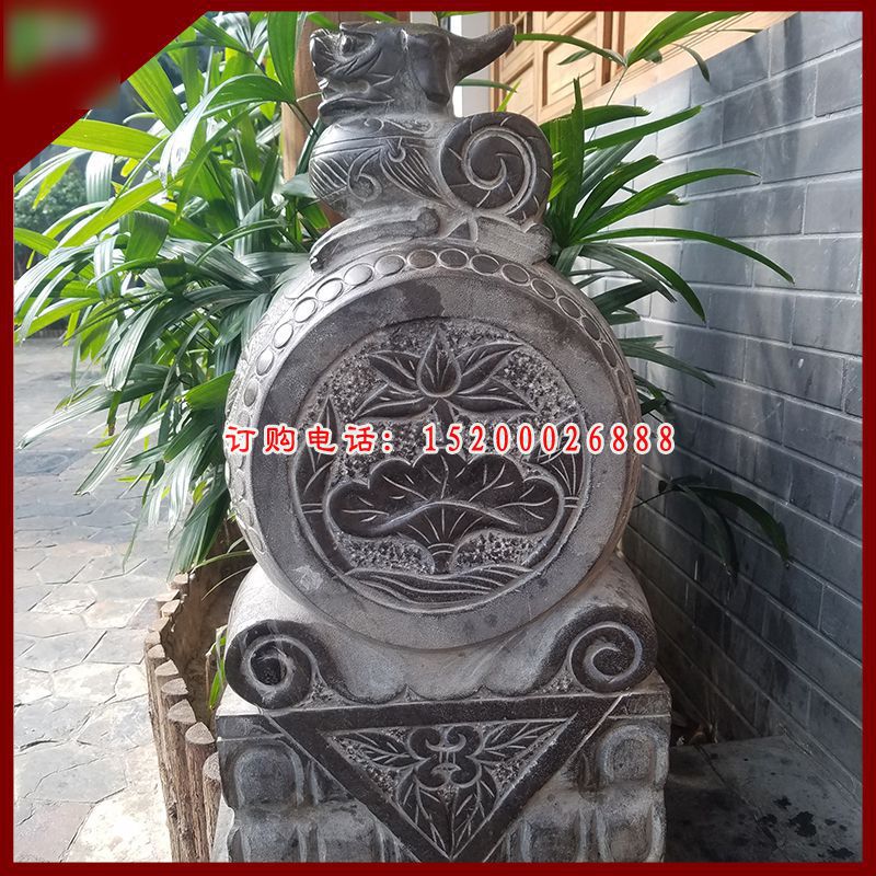 青石门墩，仿古镇宅石门墩