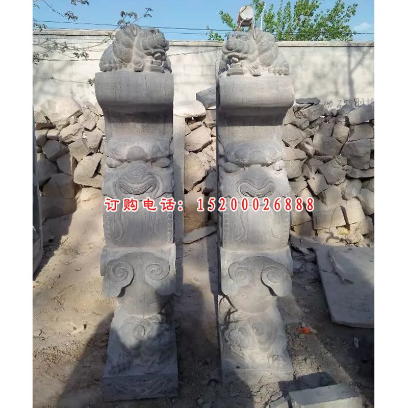 青石门墩，抱鼓石(2)