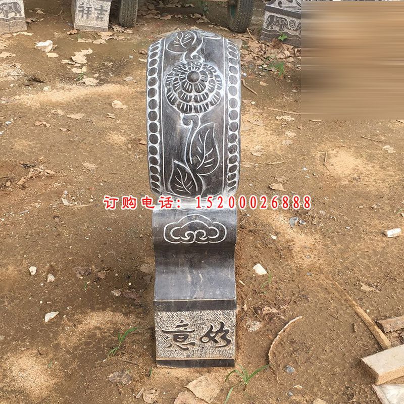 青石如意抱鼓  石雕公园景观雕塑
