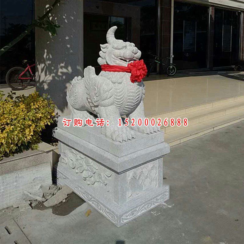 大理石獬豸雕塑 法院门口神兽石雕 (5)