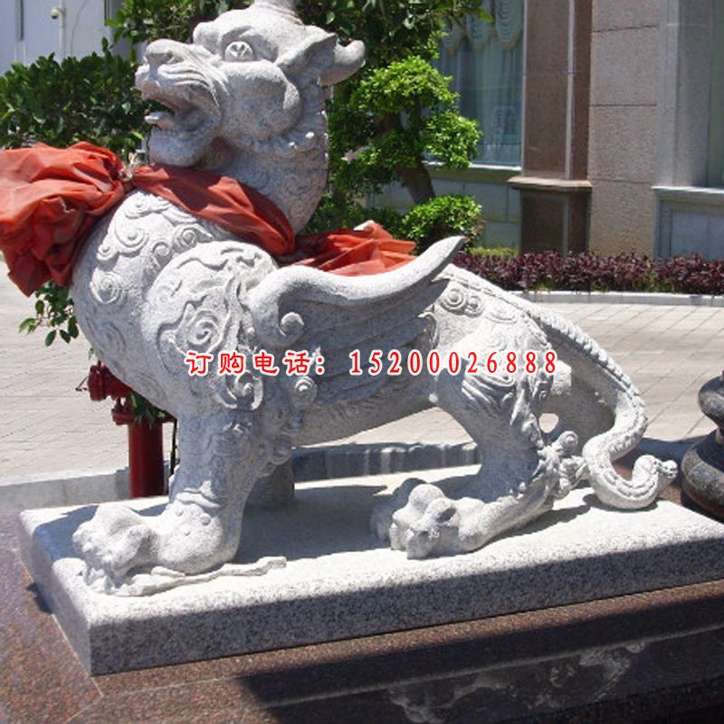 独角兽石雕，法院独角兽雕塑 (2)