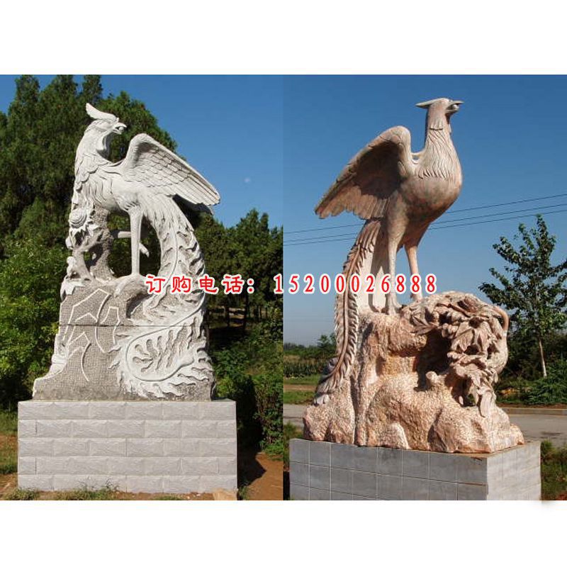 凤凰石雕，神兽石雕