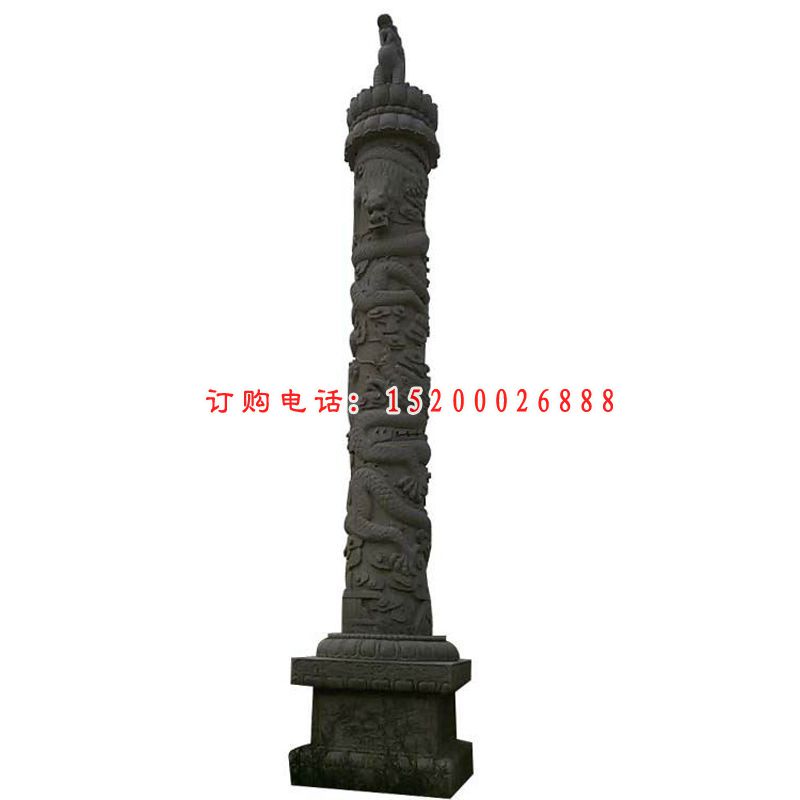 盘龙柱石雕 大理石广场华表 (1)