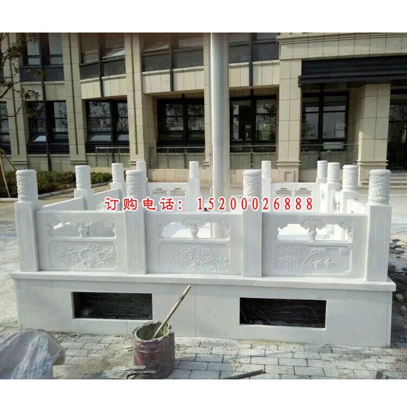 升旗台石雕，汉白玉升旗台 (9)
