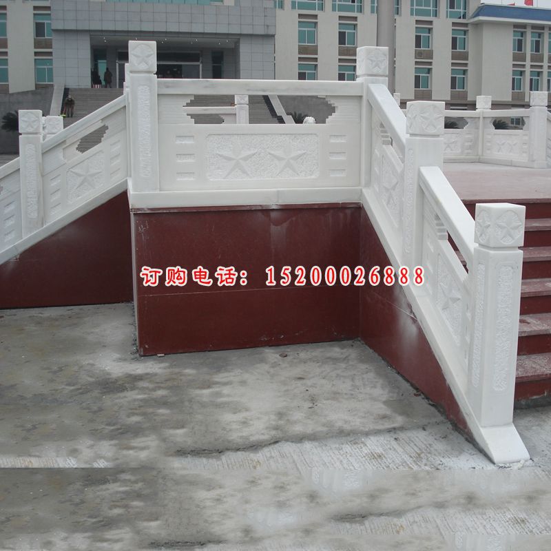 石雕升旗台，汉白玉升旗台雕塑 (2)