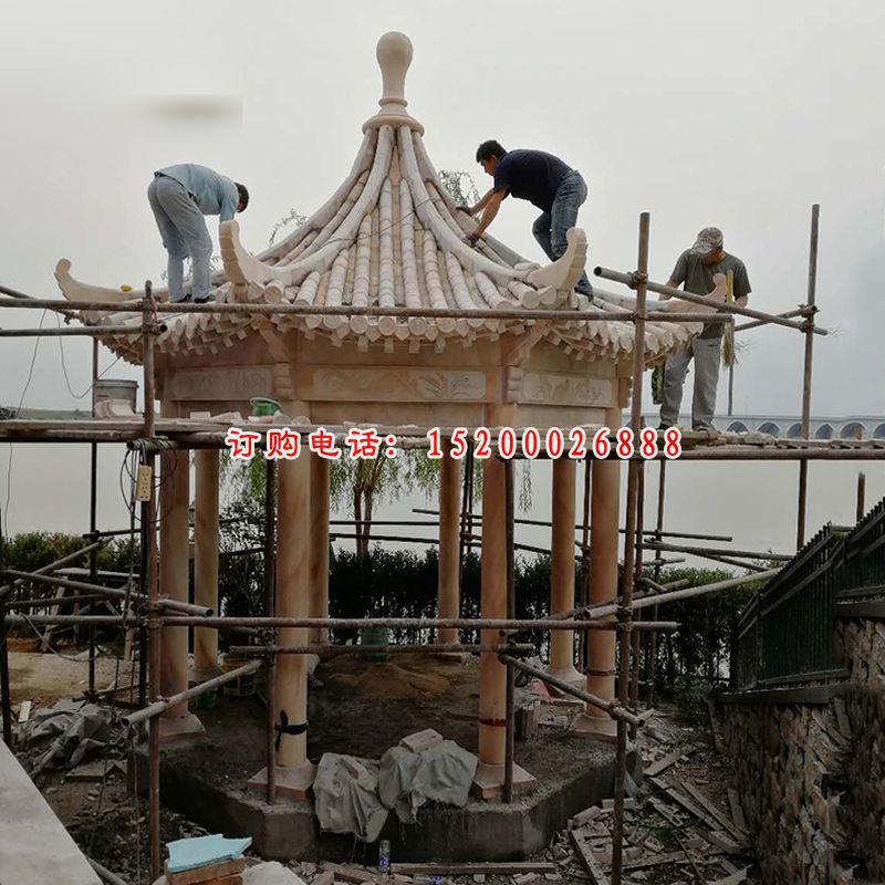 大理石四角凉亭