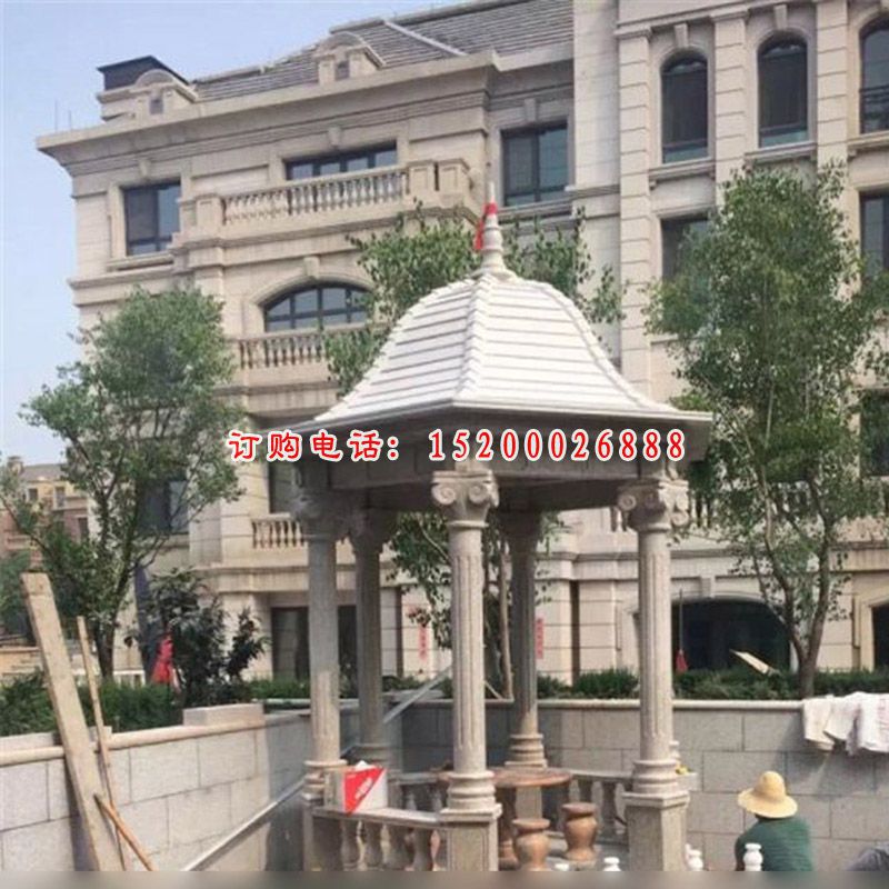 大理石凉亭   石雕小区景观雕塑